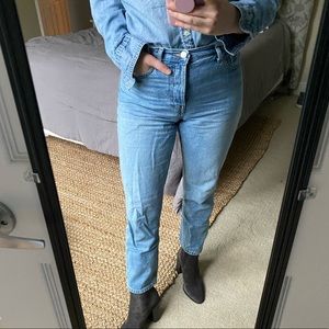 Everlane cropped high waisted denim